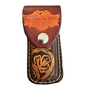 HARLEY DAVIDSON‎ Motorcycles Leather Knife Pouch Sheath Holder NO KNIFE